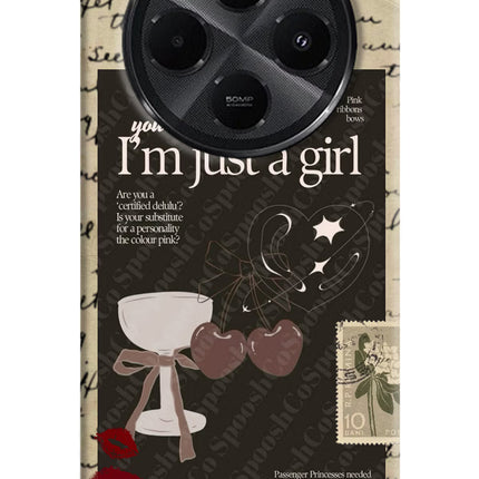 I am just a girl Redmi A4 5G Hard Case Back Cover by Casekaro