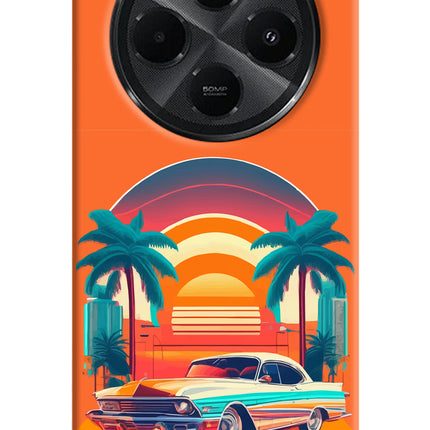 Palm Drive 80s Redmi A4 5G Hard Case Back Cover by Casekaro