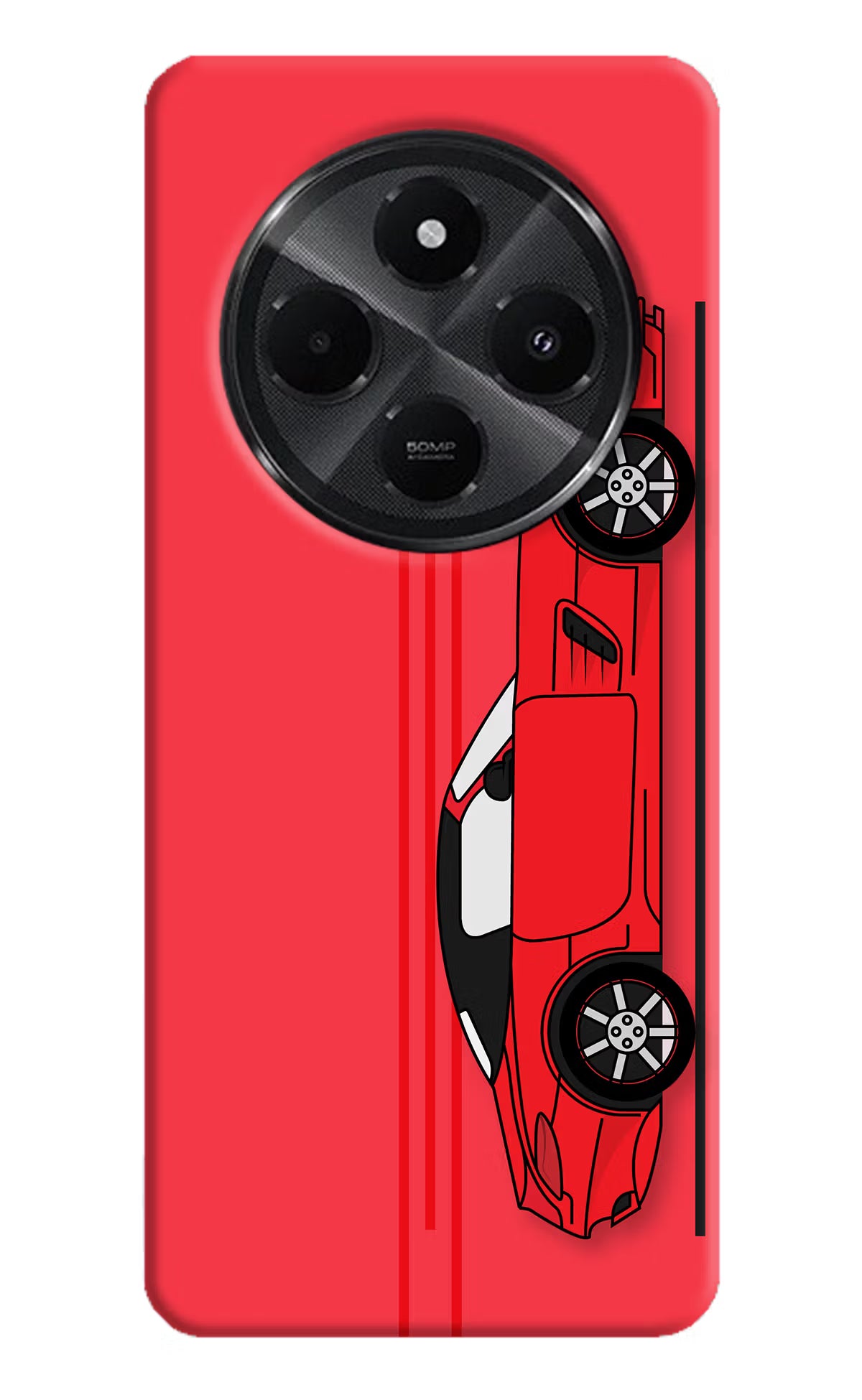 Red Velocity Redmi A4 5G Hard Case Back Cover by Casekaro