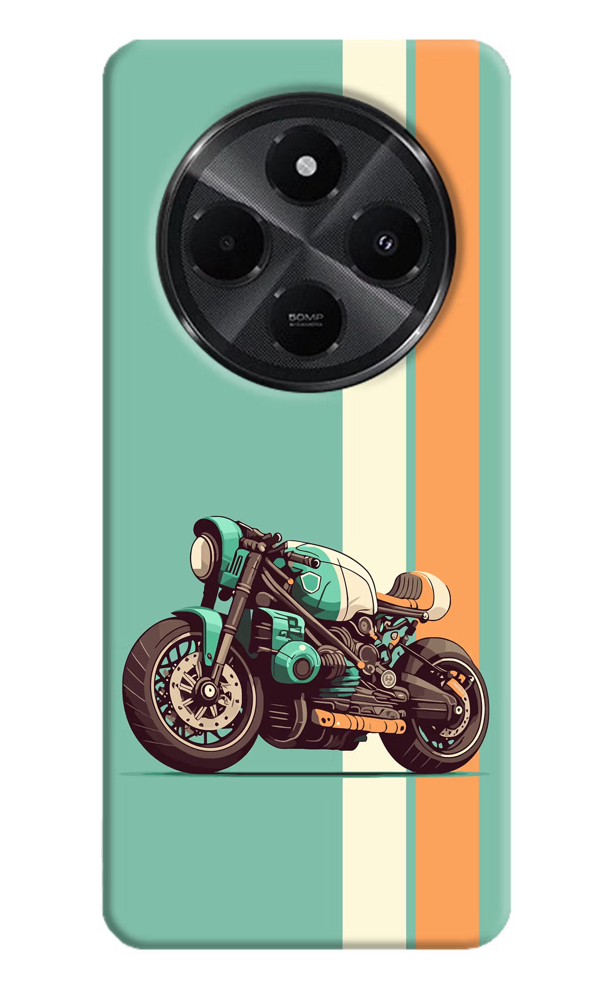 Striped Moto Drift Redmi A4 5G Hard Case Back Cover by Casekaro