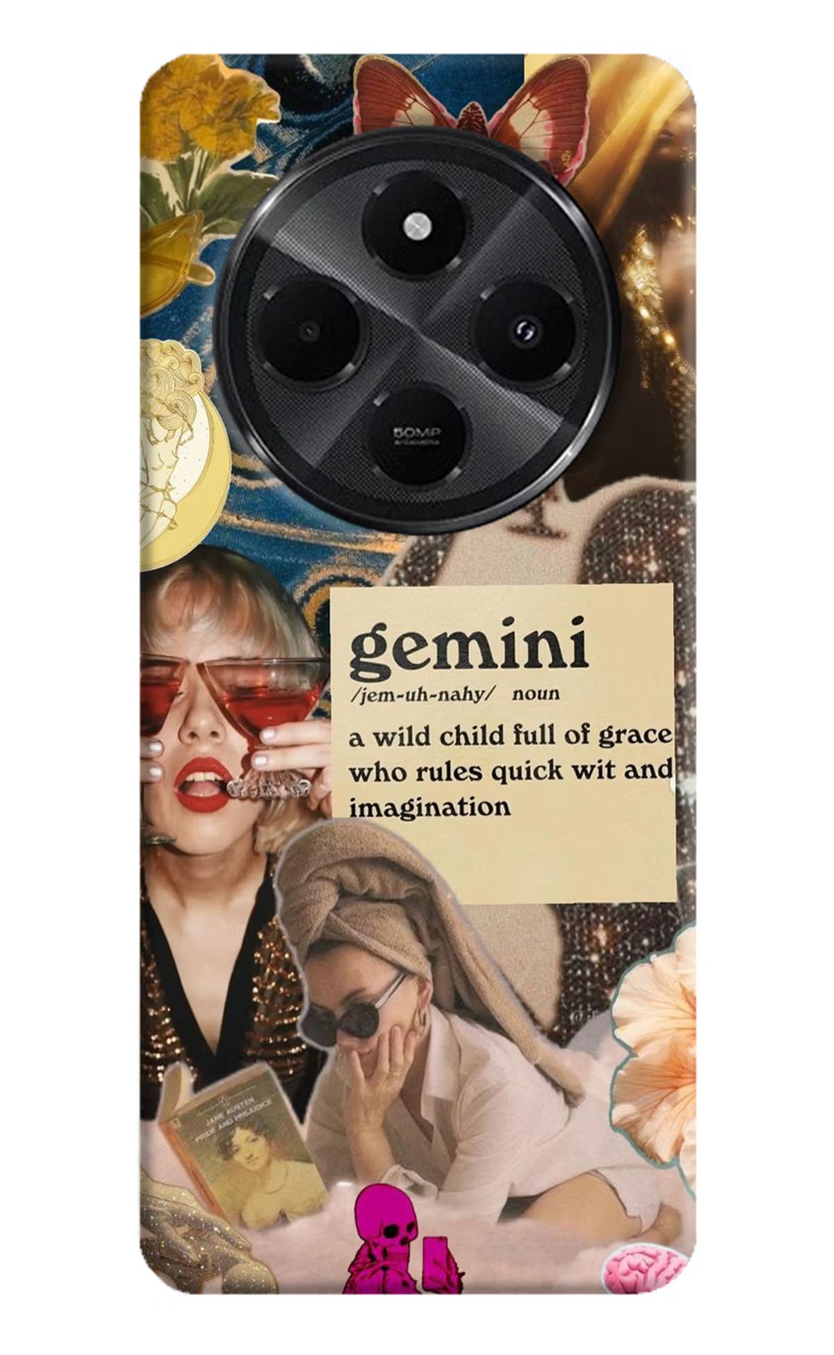 Gemini Zodiac Redmi A4 5G Hard Case Back Cover by Casekaro