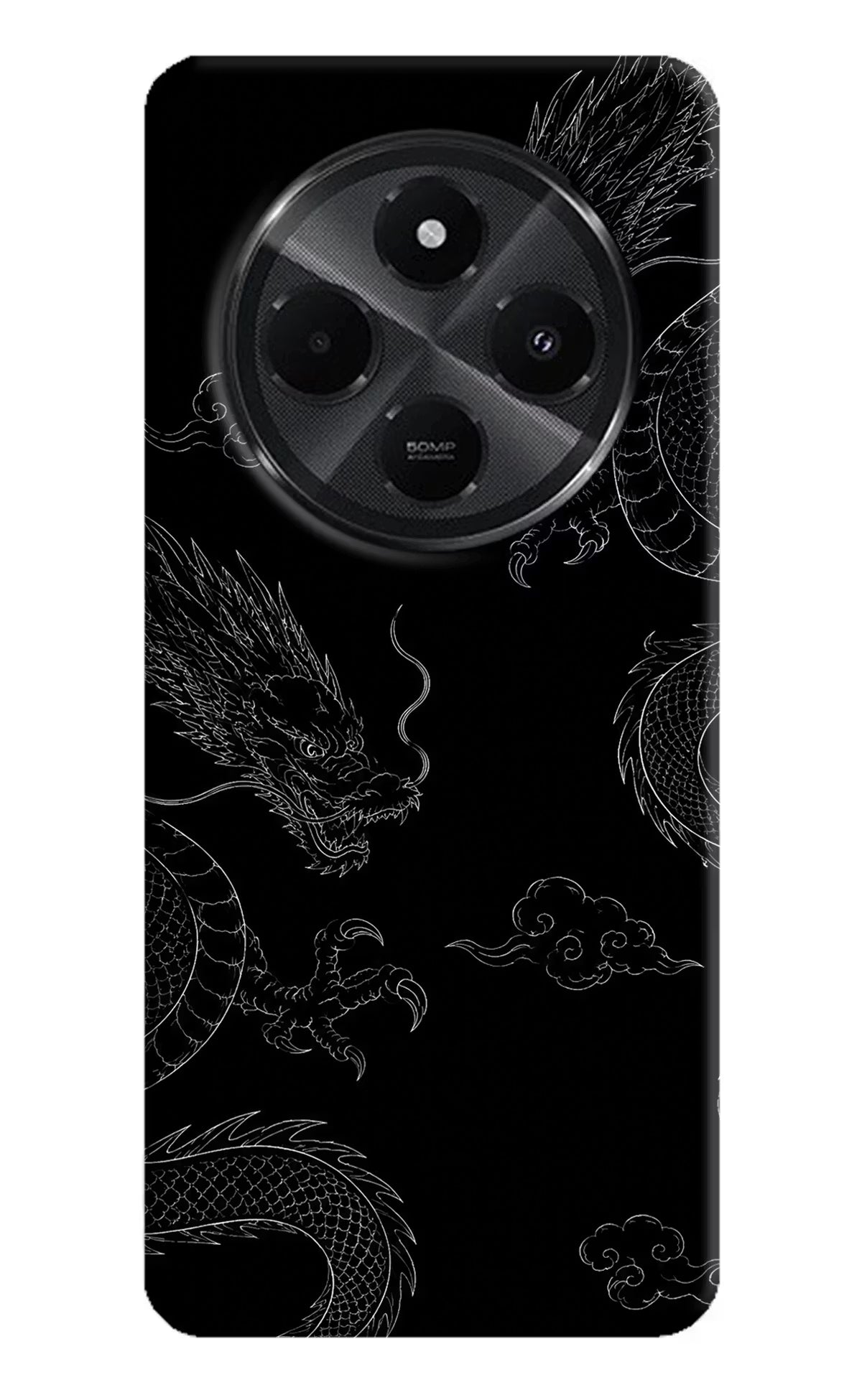 Twin Dragons Redmi A4 5G Hard Case Back Cover by Casekaro