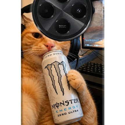 Gamer Cat Energy Redmi A4 5G Hard Case Back Cover by Casekaro