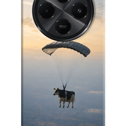 Skydiving Cow Redmi A4 5G Hard Case Back Cover by Casekaro