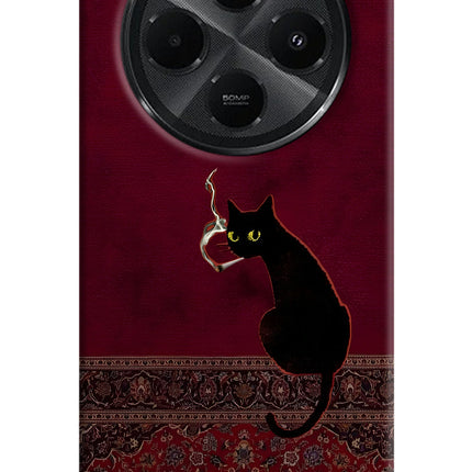 Midnight Cat Redmi A4 5G Hard Case Back Cover by Casekaro
