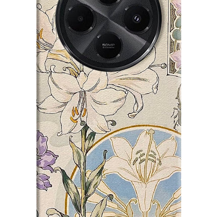 White Lily Redmi A4 5G Hard Case Back Cover by Casekaro