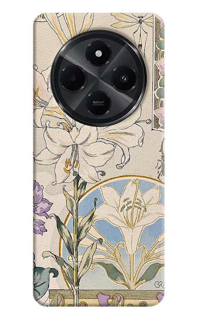 White Lily Redmi A4 5G Hard Case Back Cover by Casekaro