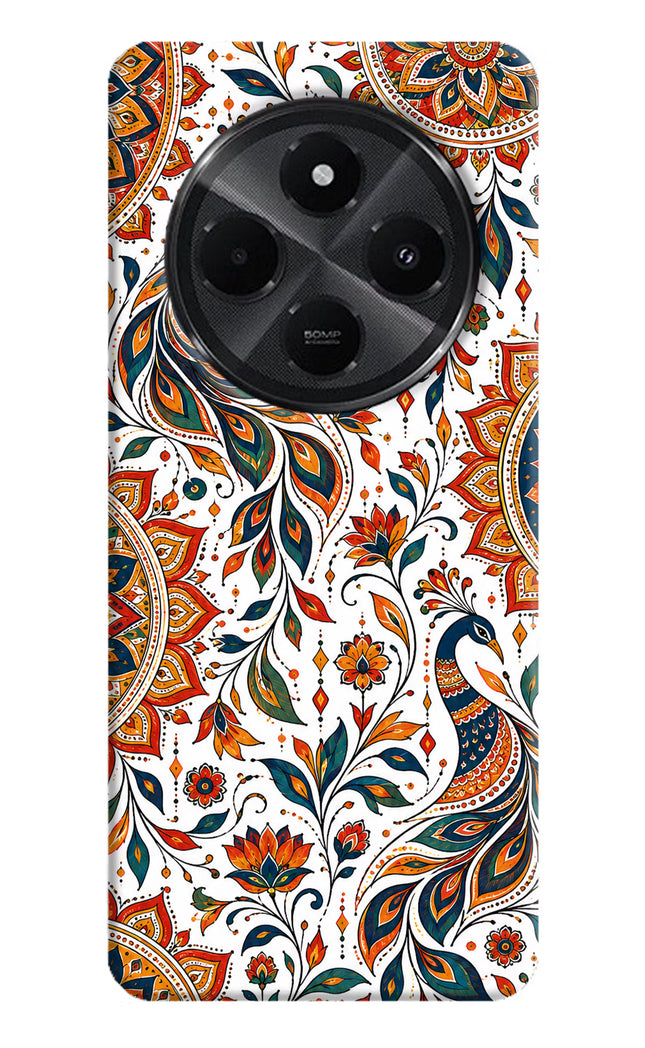 White Mayura Redmi A4 5G Hard Case Back Cover by Casekaro