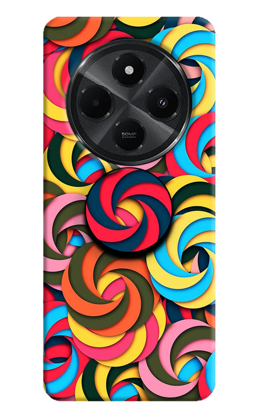 Spiral Pattern Redmi A4 5G Pop Case, Hard case