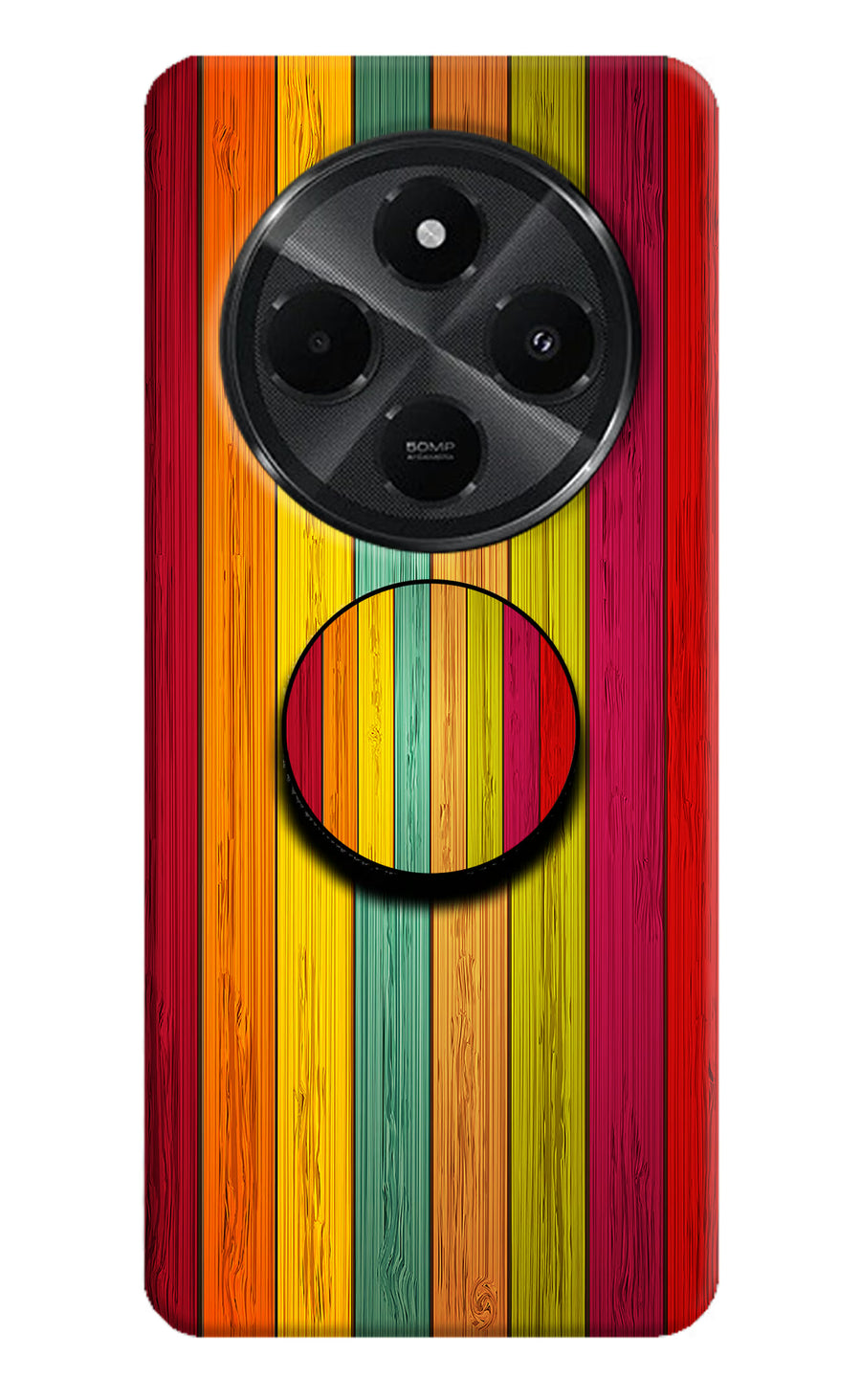 Multicolor Wooden Redmi A4 5G Pop Case, Hard case