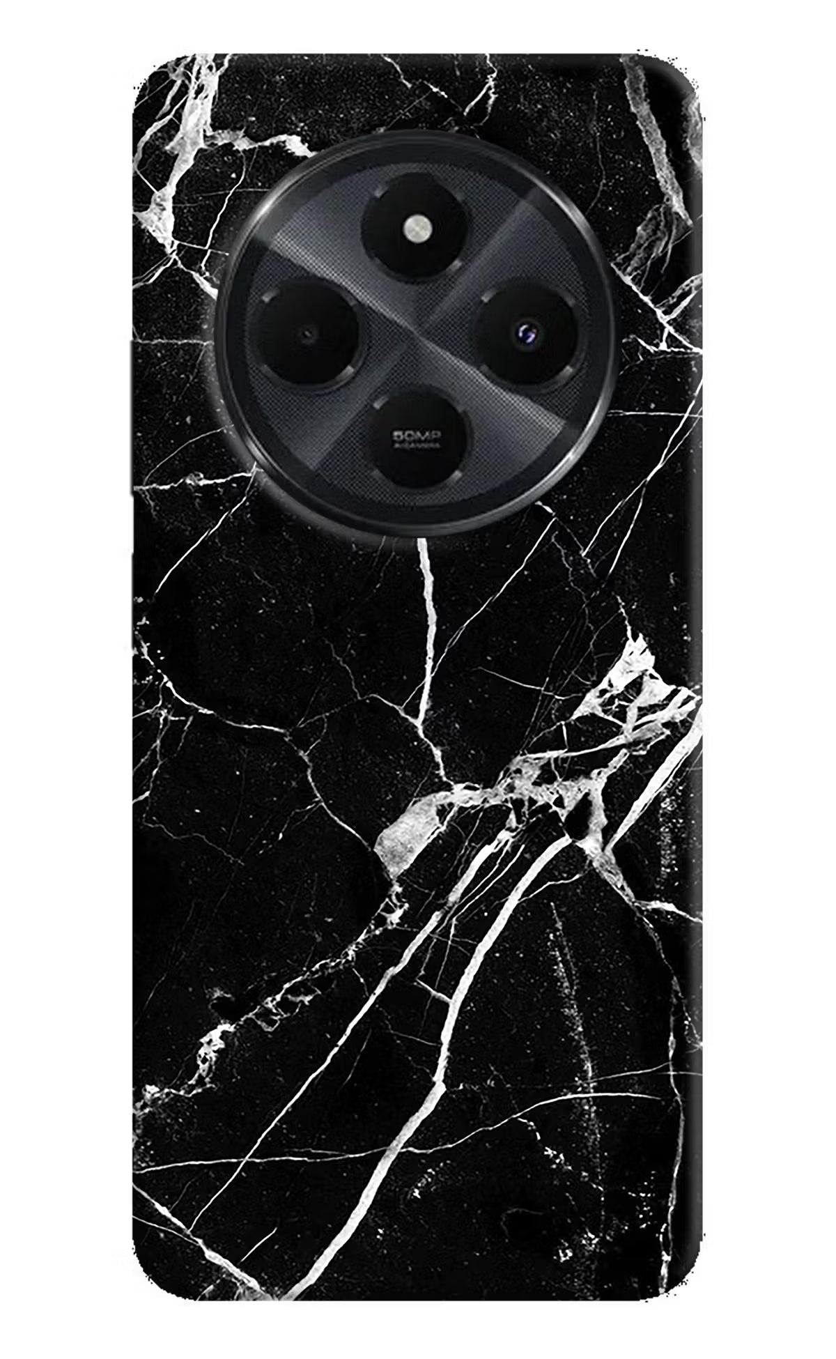 Black Marble Pattern Redmi 14C 5G Hard Case Back Cover by Casekaro