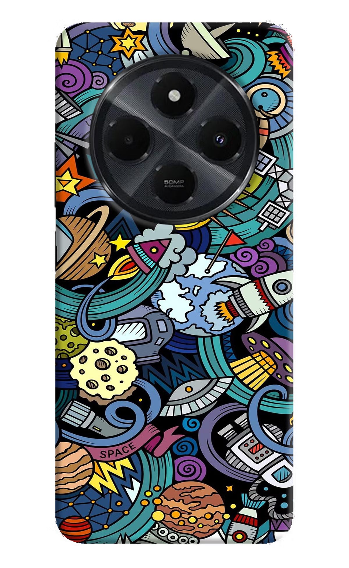 Space Abstract Redmi 14C 5G Hard Case Back Cover by Casekaro