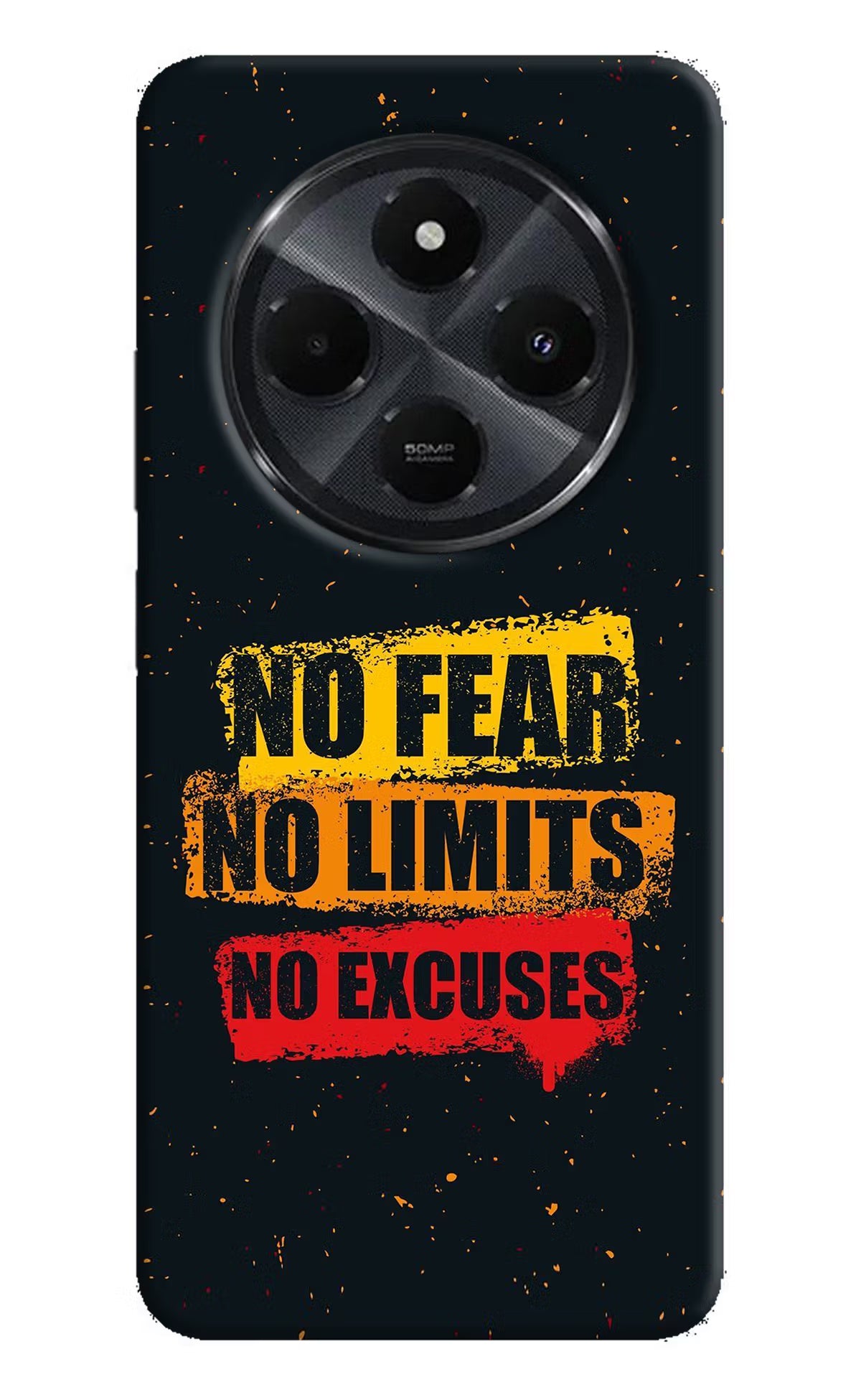 No Fear No Limits No Excuse Redmi 14C 5G Hard Case Back Cover by Casekaro