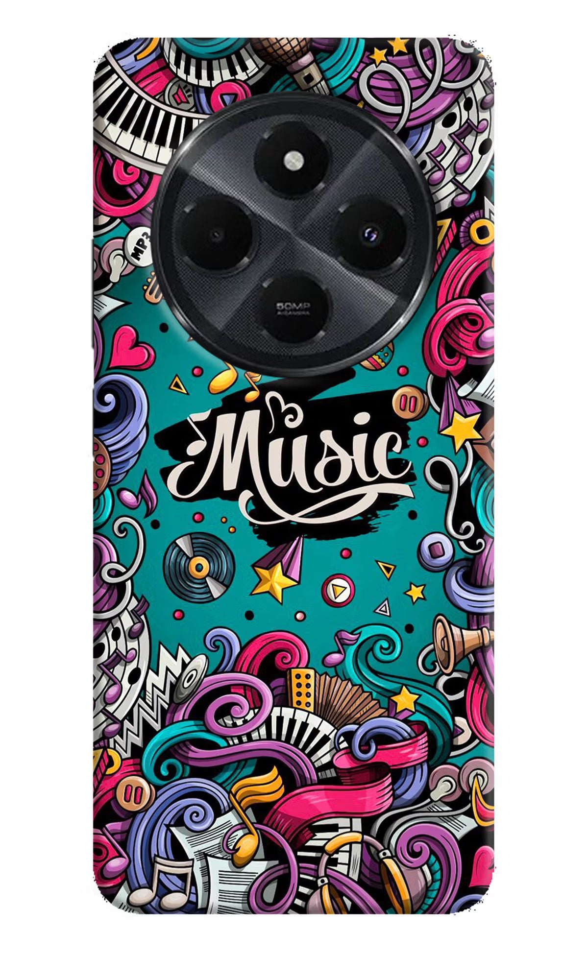 Music Graffiti Redmi 14C 5G Hard Case Back Cover by Casekaro