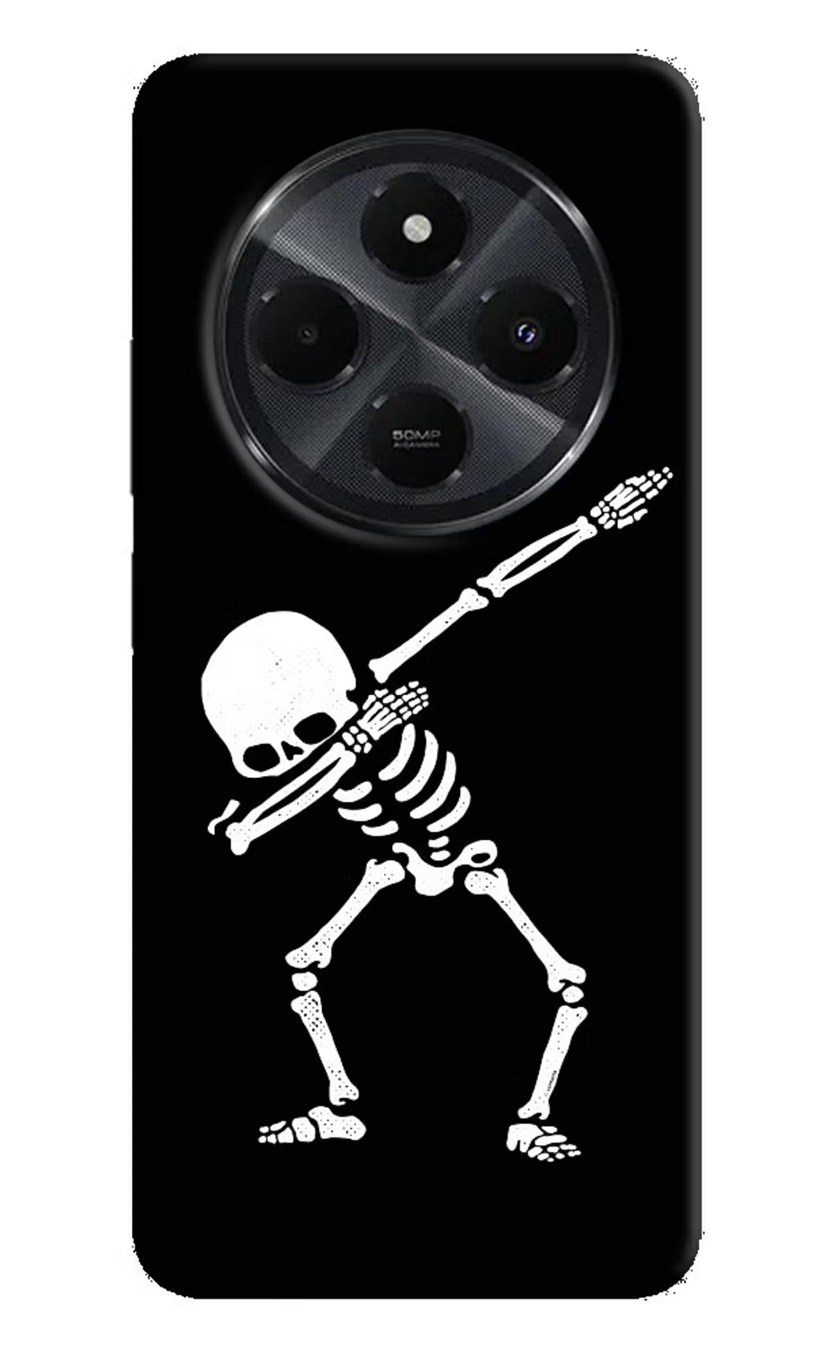 Dabbing Skeleton Art Redmi 14C 5G Hard Case Back Cover by Casekaro