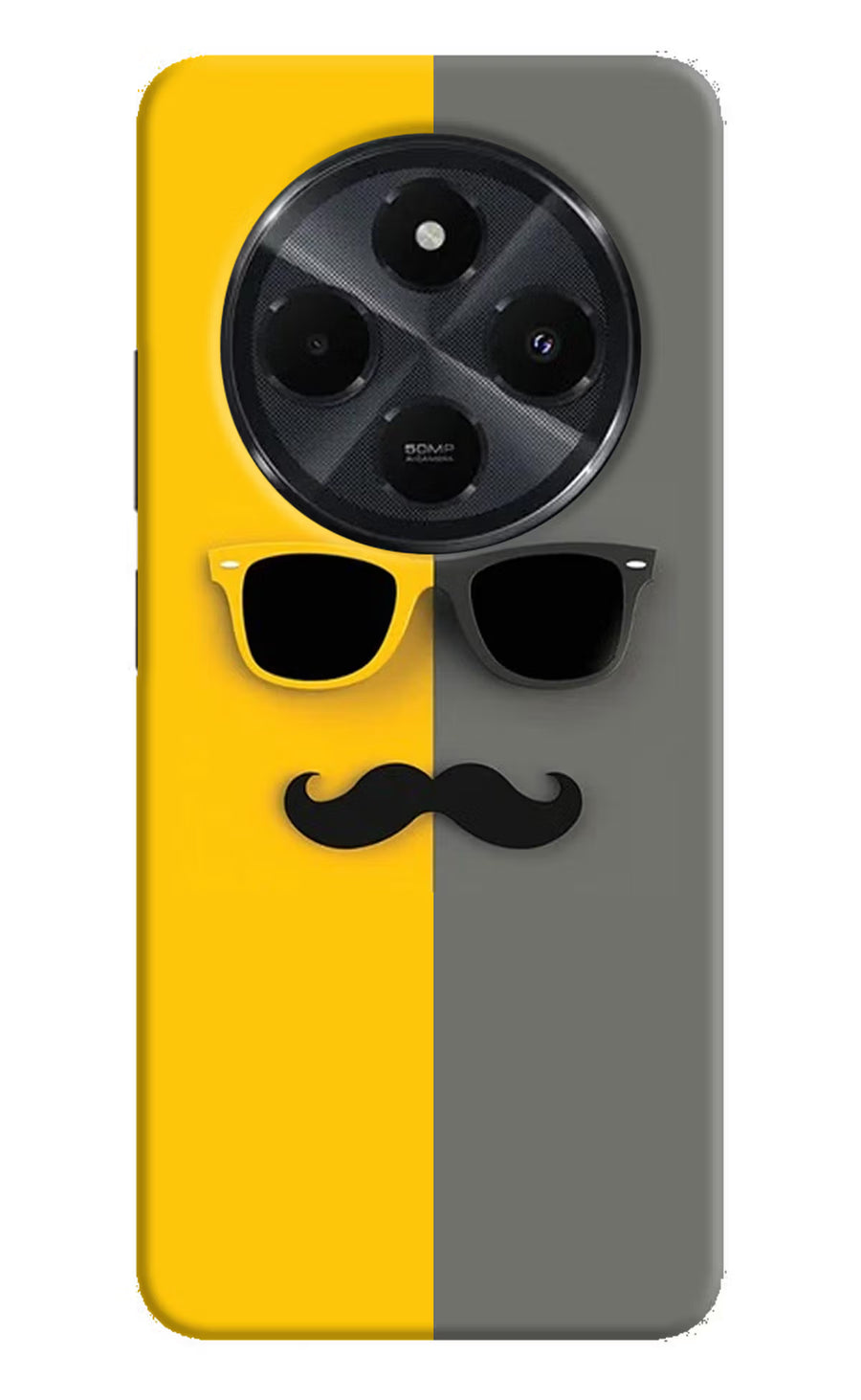 Sunglasses with Mustache Redmi 14C 5G Back Cover, Hard case