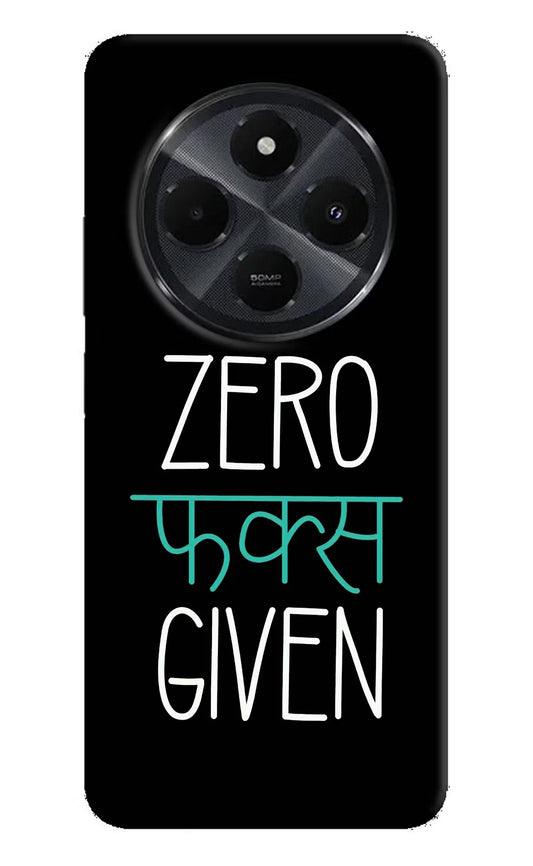 Zero Fucks Given Redmi 14C 5G Hard Case Back Cover by Casekaro