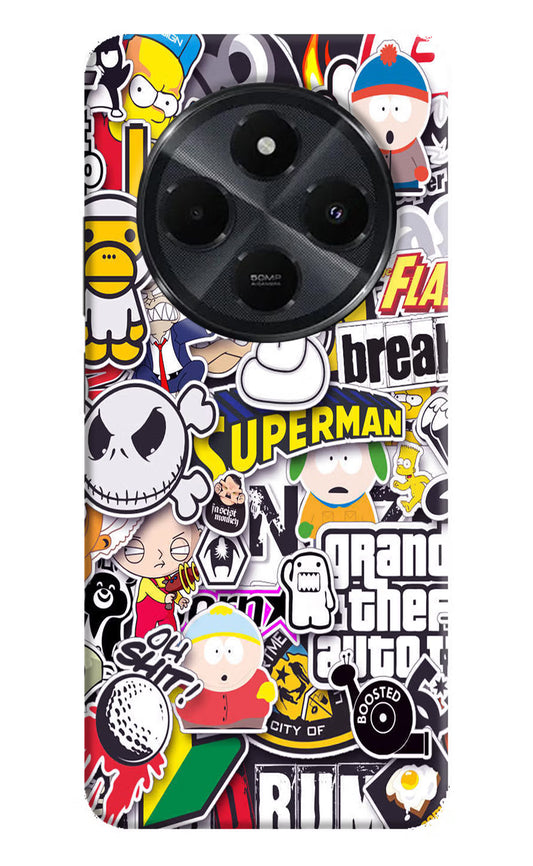 Sticker Bomb Redmi 14C 5G Hard Case Back Cover by Casekaro