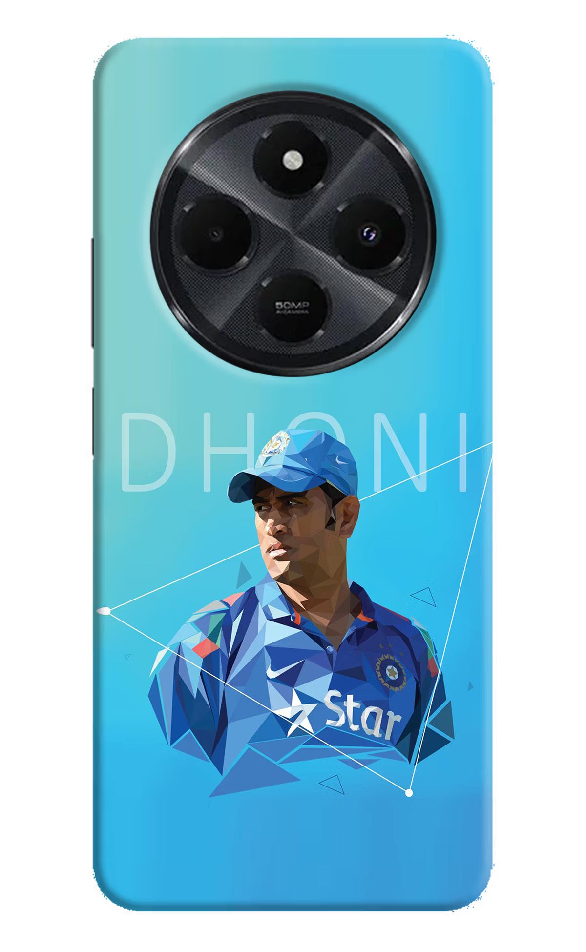 Dhoni Artwork Redmi 14C 5G Hard Case Back Cover by Casekaro