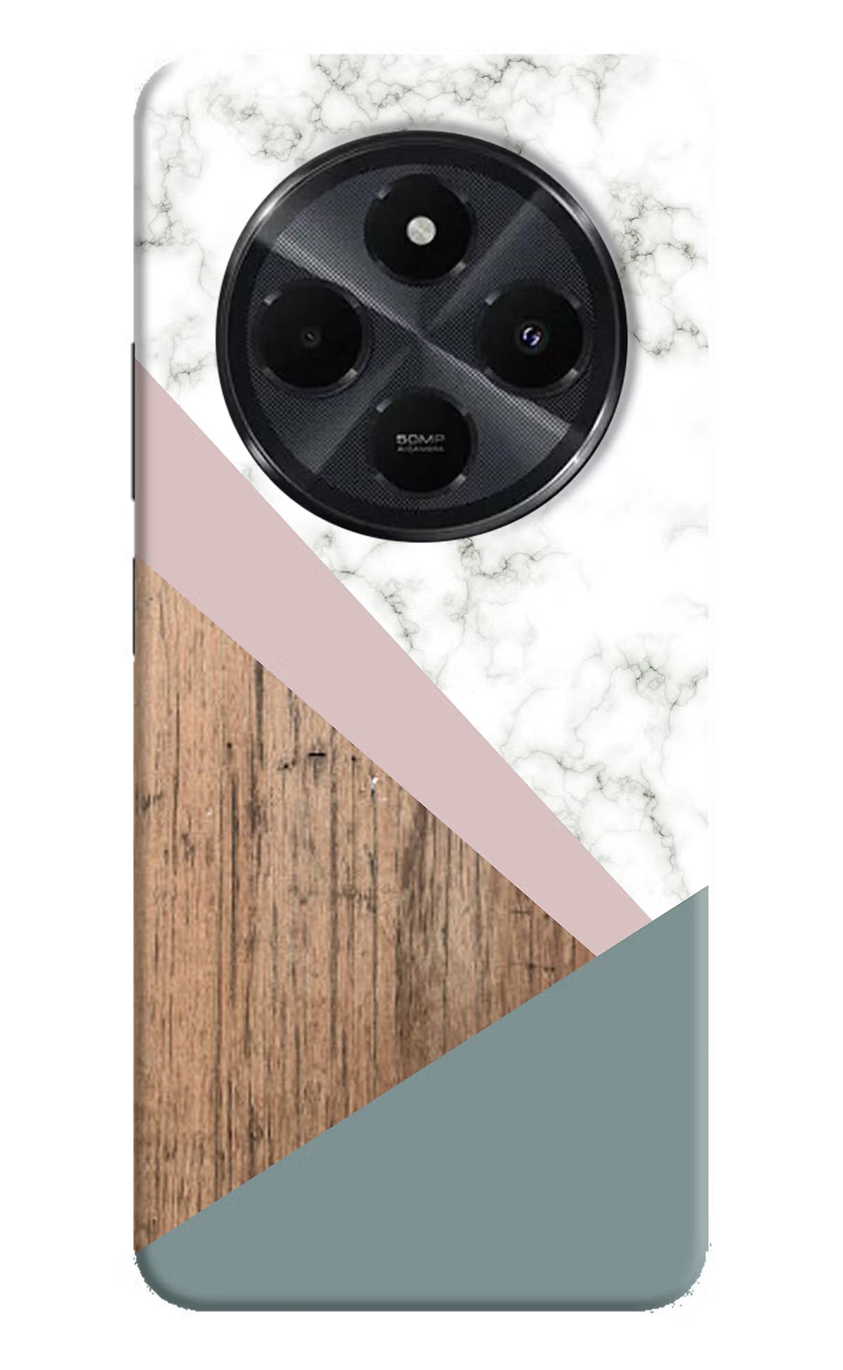 Marble wood Abstract Redmi 14C 5G Hard Case Back Cover by Casekaro