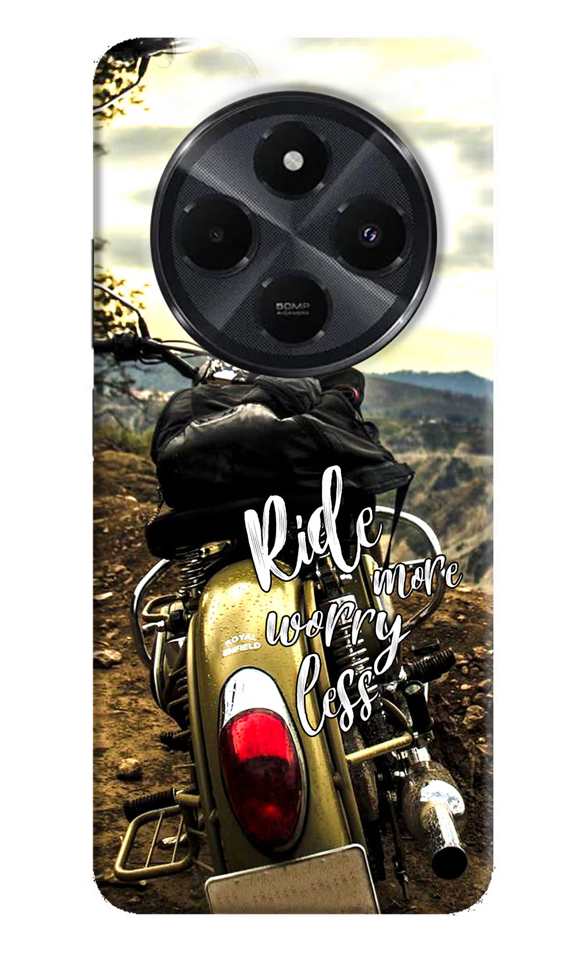 Ride More Worry Less Redmi 14C 5G Hard Case Back Cover by Casekaro