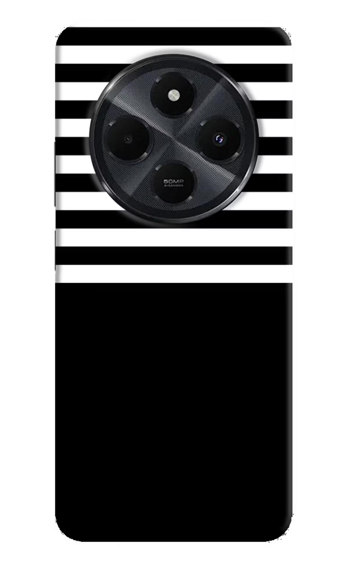 Black and White Print Redmi 14C 5G Hard Case Back Cover by Casekaro