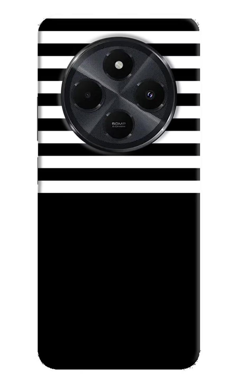 Black and White Print Redmi 14C 5G Back Cover, Hard case