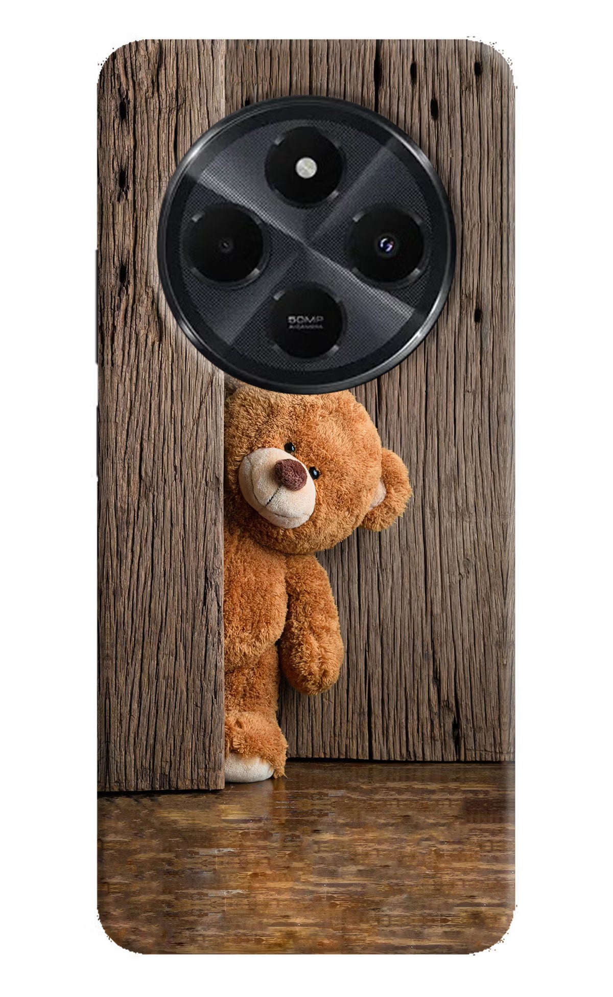 Teddy Wooden Redmi 14C 5G Hard Case Back Cover by Casekaro