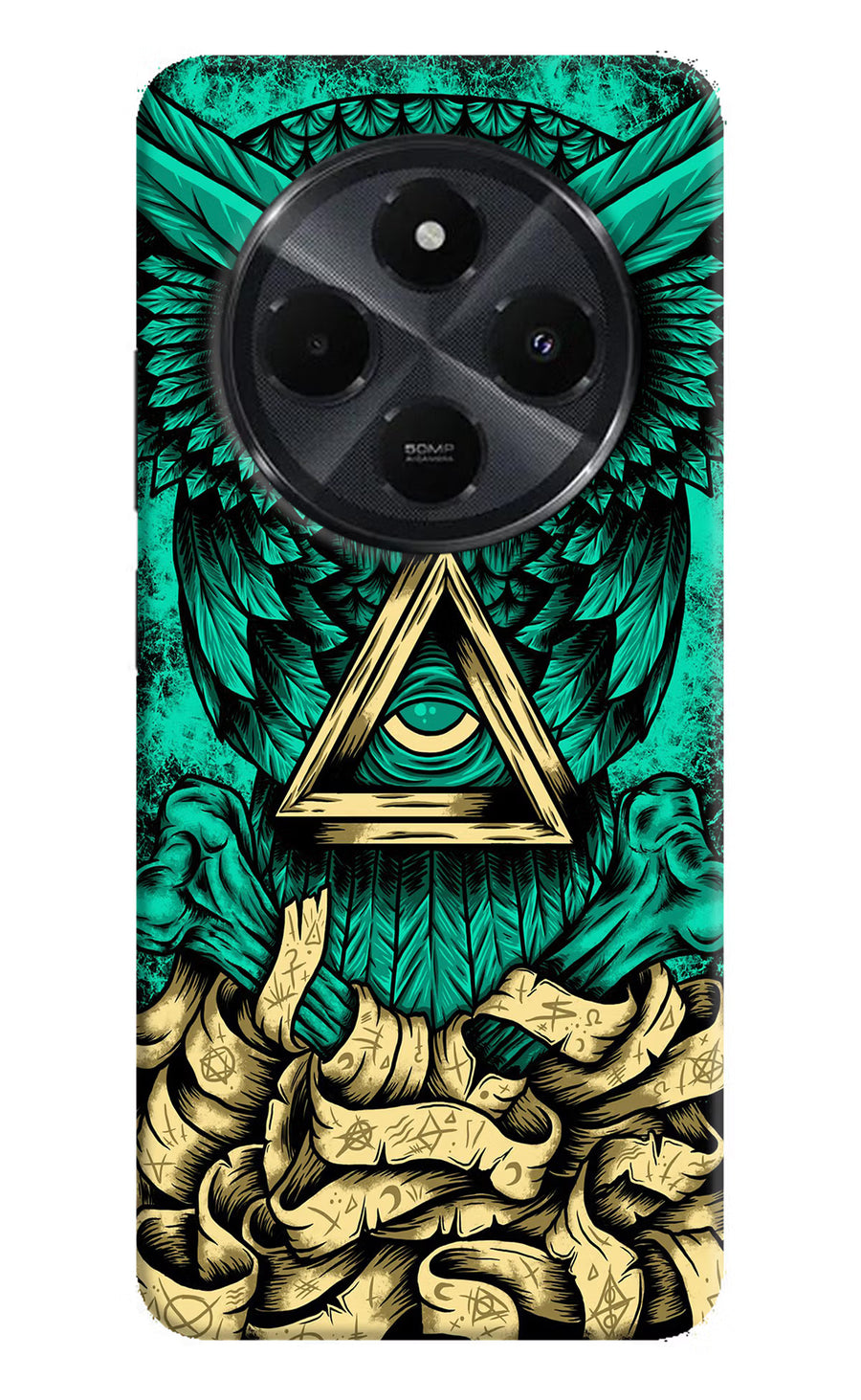 Green Owl Redmi 14C 5G Back Cover, Hard case