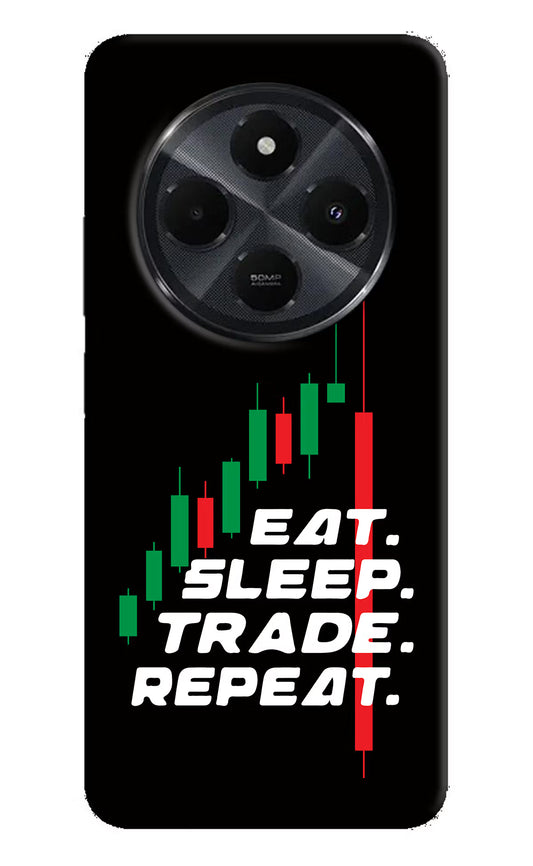 Eat Sleep Trade Repeat Redmi 14C 5G Hard Case Back Cover by Casekaro