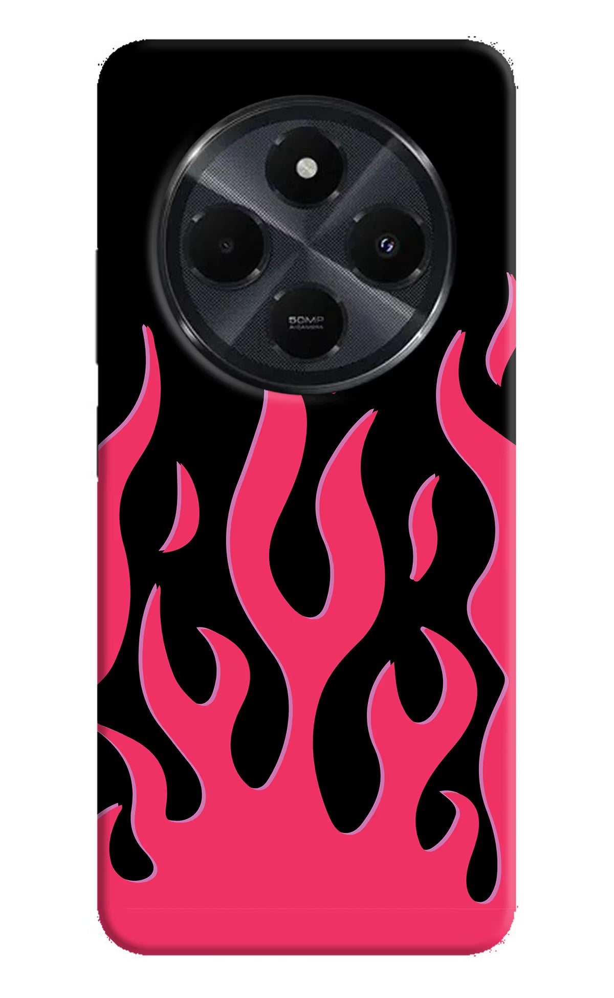 Fire Flames Redmi 14C 5G Hard Case Back Cover by Casekaro