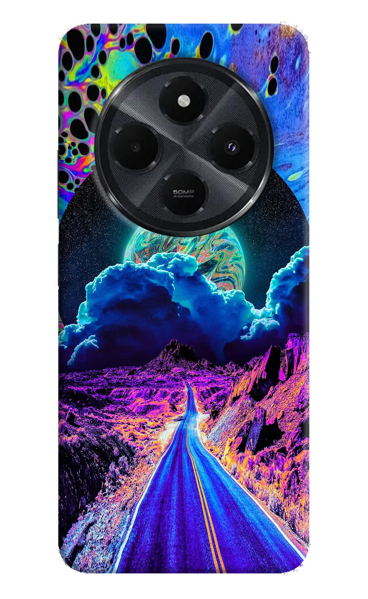 Psychedelic Painting Redmi 14C 5G Hard Case Back Cover by Casekaro