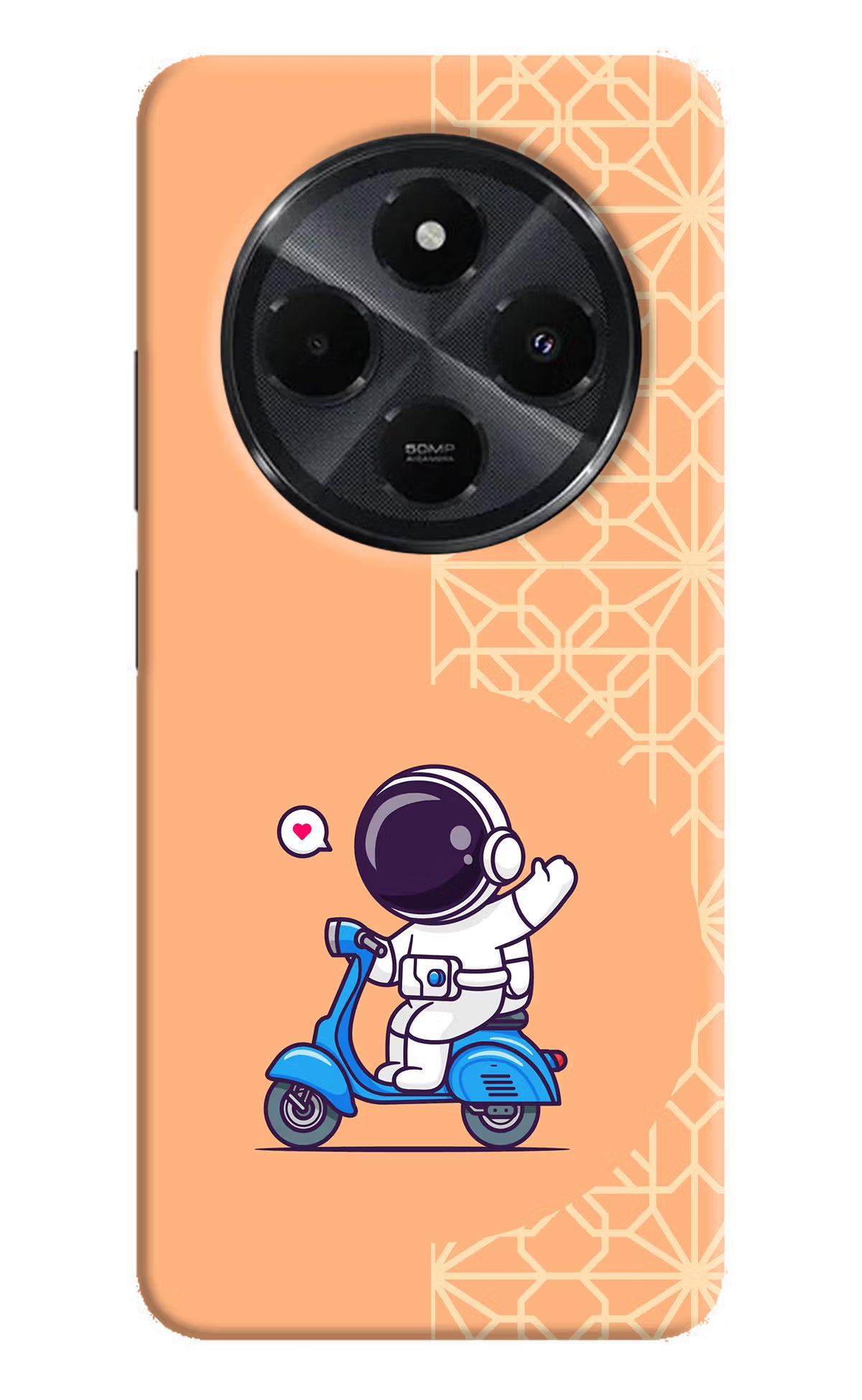 Cute Astronaut Riding Redmi 14C 5G Hard Case Back Cover by Casekaro