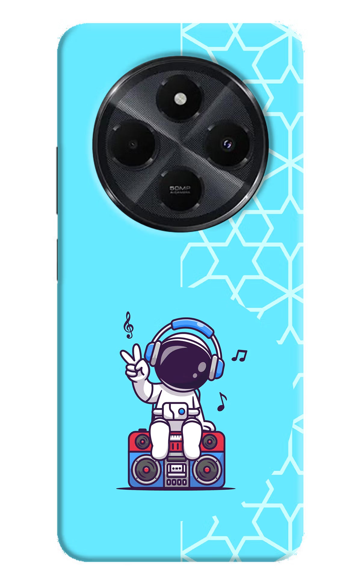Cute Astronaut Chilling Redmi 14C 5G Hard Case Back Cover by Casekaro