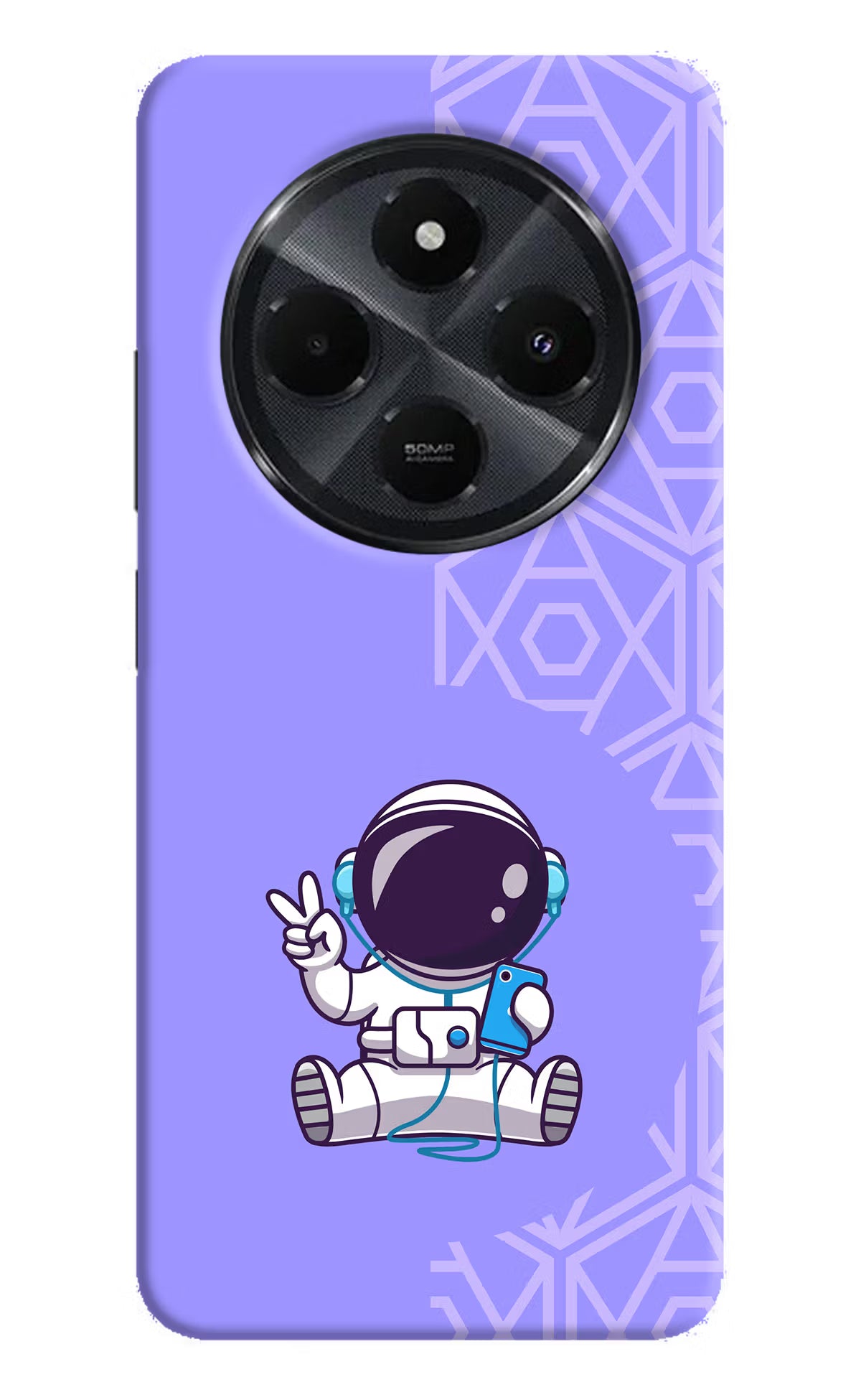 Cute Astronaut Chilling Redmi 14C 5G Hard Case Back Cover by Casekaro