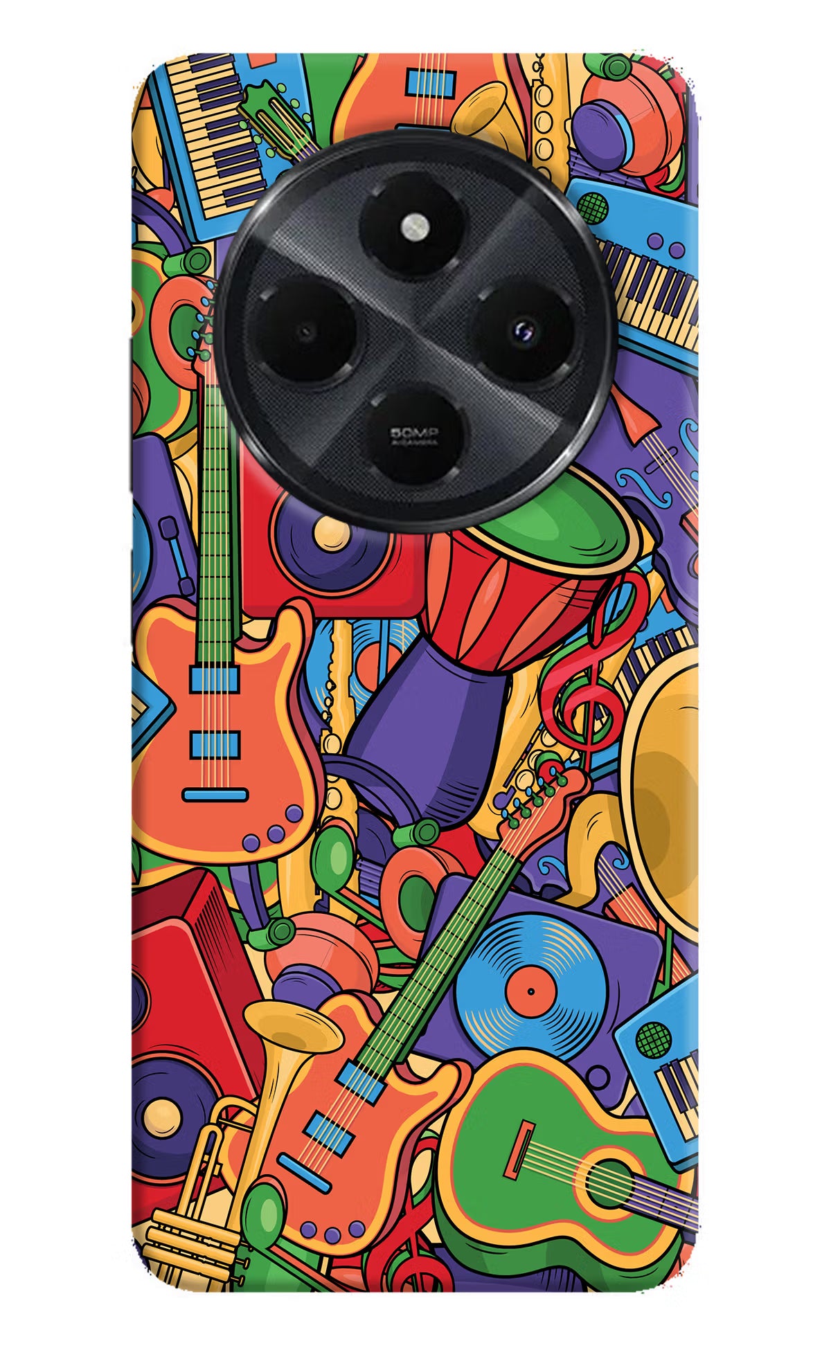 Music Instrument Doodle Redmi 14C 5G Hard Case Back Cover by Casekaro
