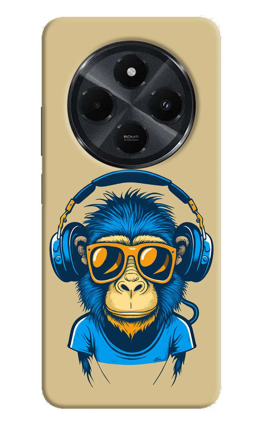 Monkey Headphone Redmi 14C 5G Back Cover, Hard case