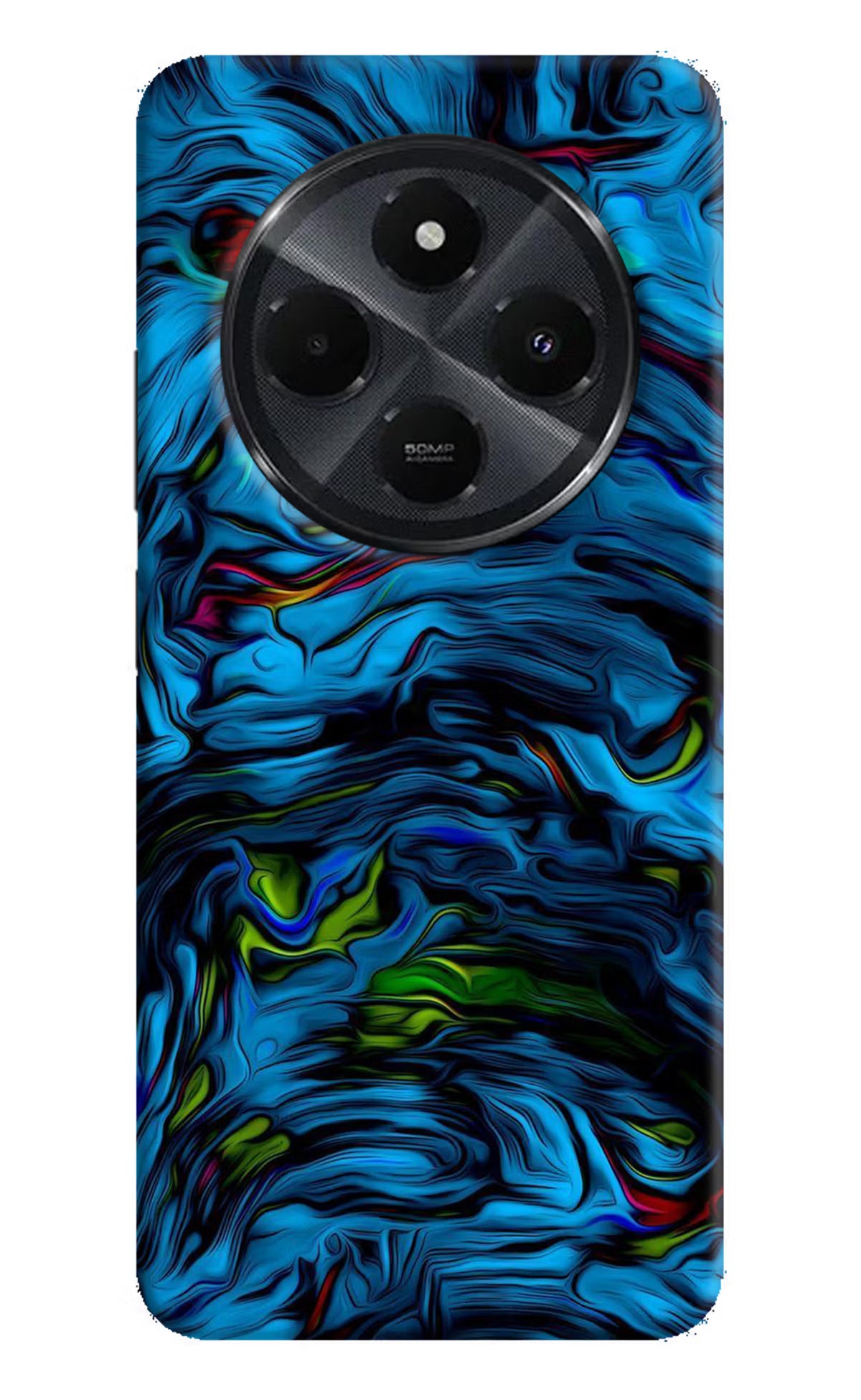 Dark Blue Abstract Redmi 14C 5G Hard Case Back Cover by Casekaro