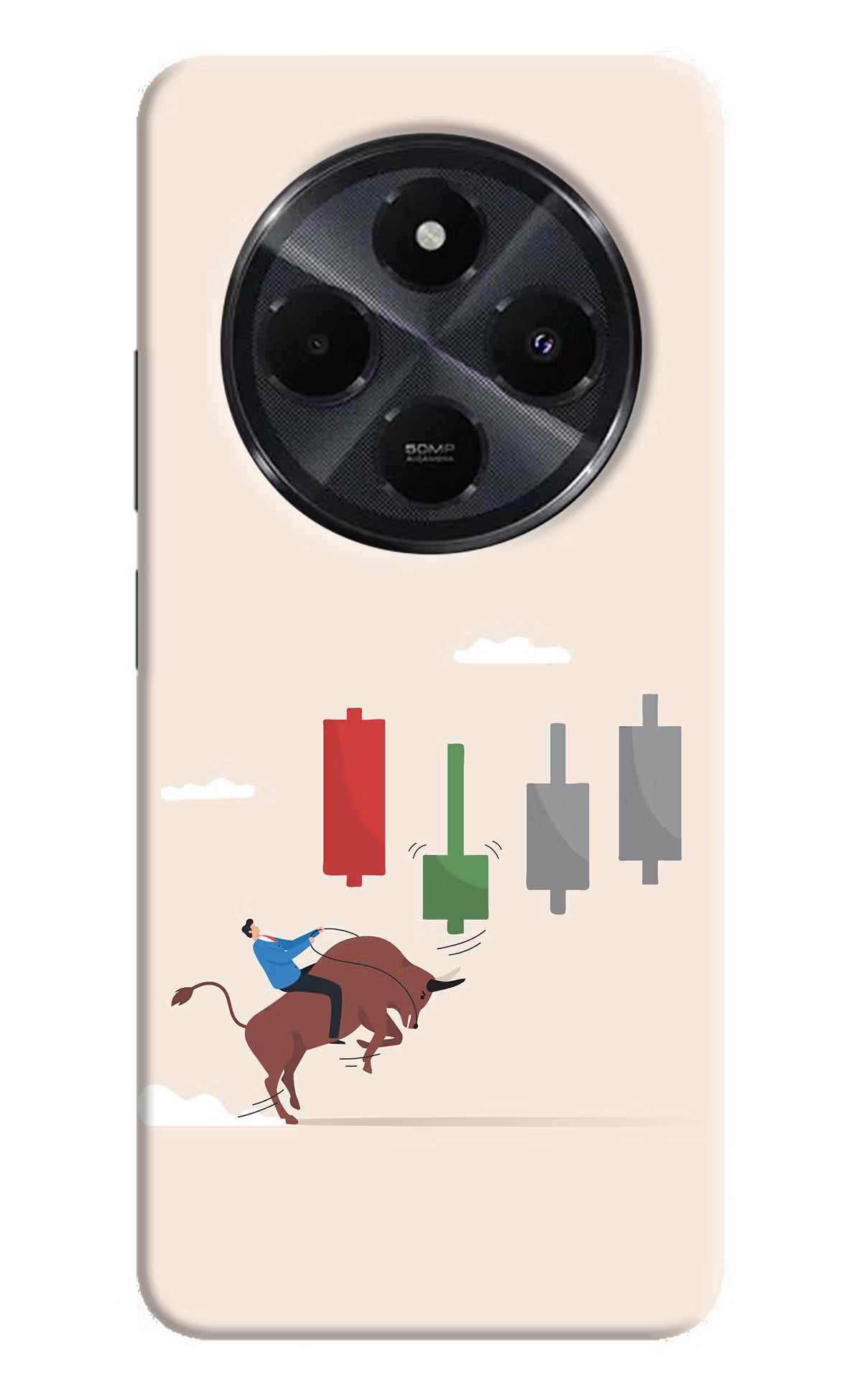 Bull Trading Momentum Redmi 14C 5G Hard Case Back Cover by Casekaro