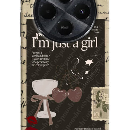 I am just a girl Redmi 14C 5G Hard Case Back Cover by Casekaro