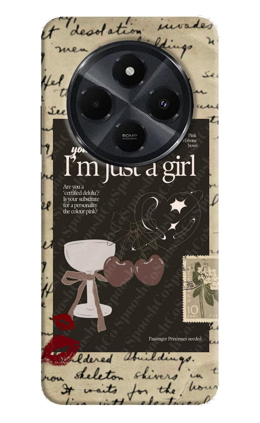 I am just a girl Redmi 14C 5G Hard Case Back Cover by Casekaro