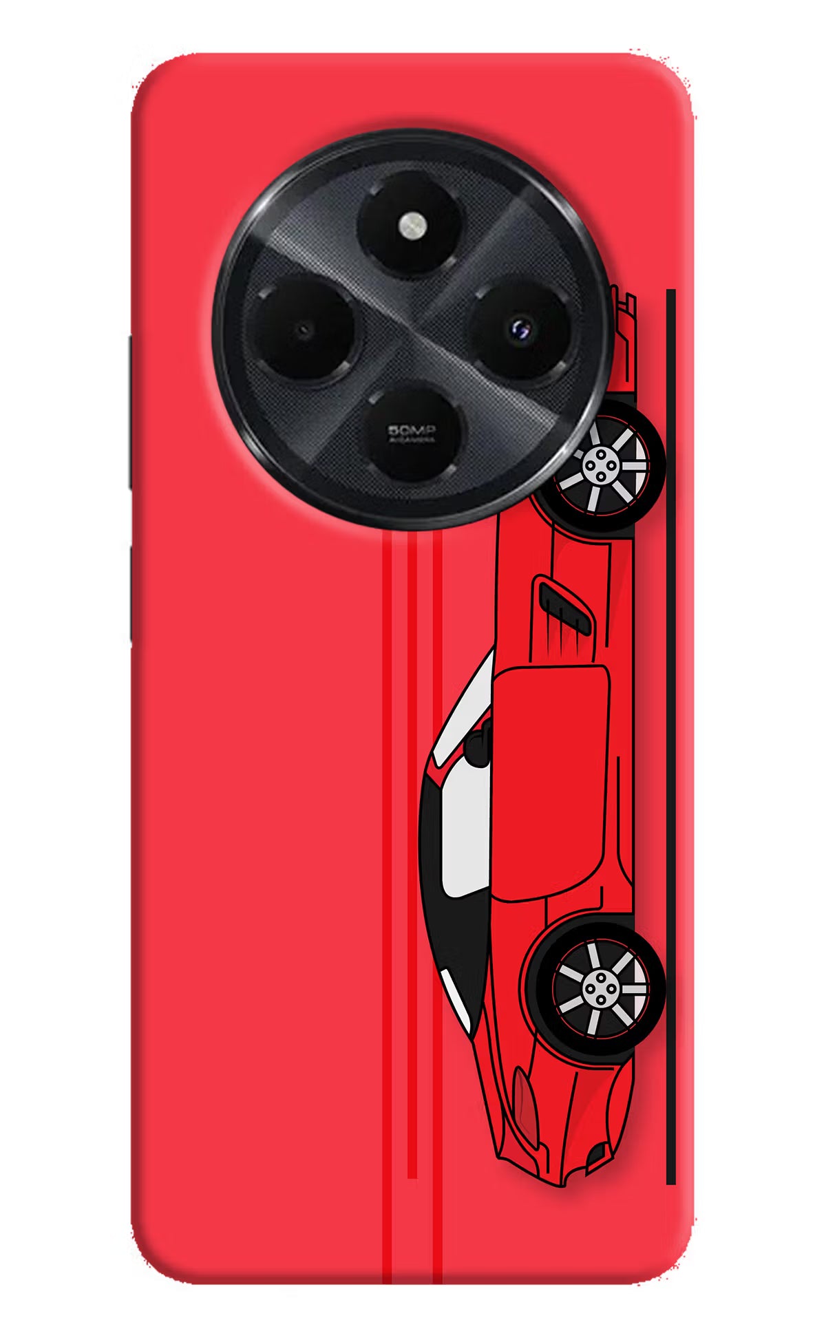 Red Velocity Redmi 14C 5G Hard Case Back Cover by Casekaro