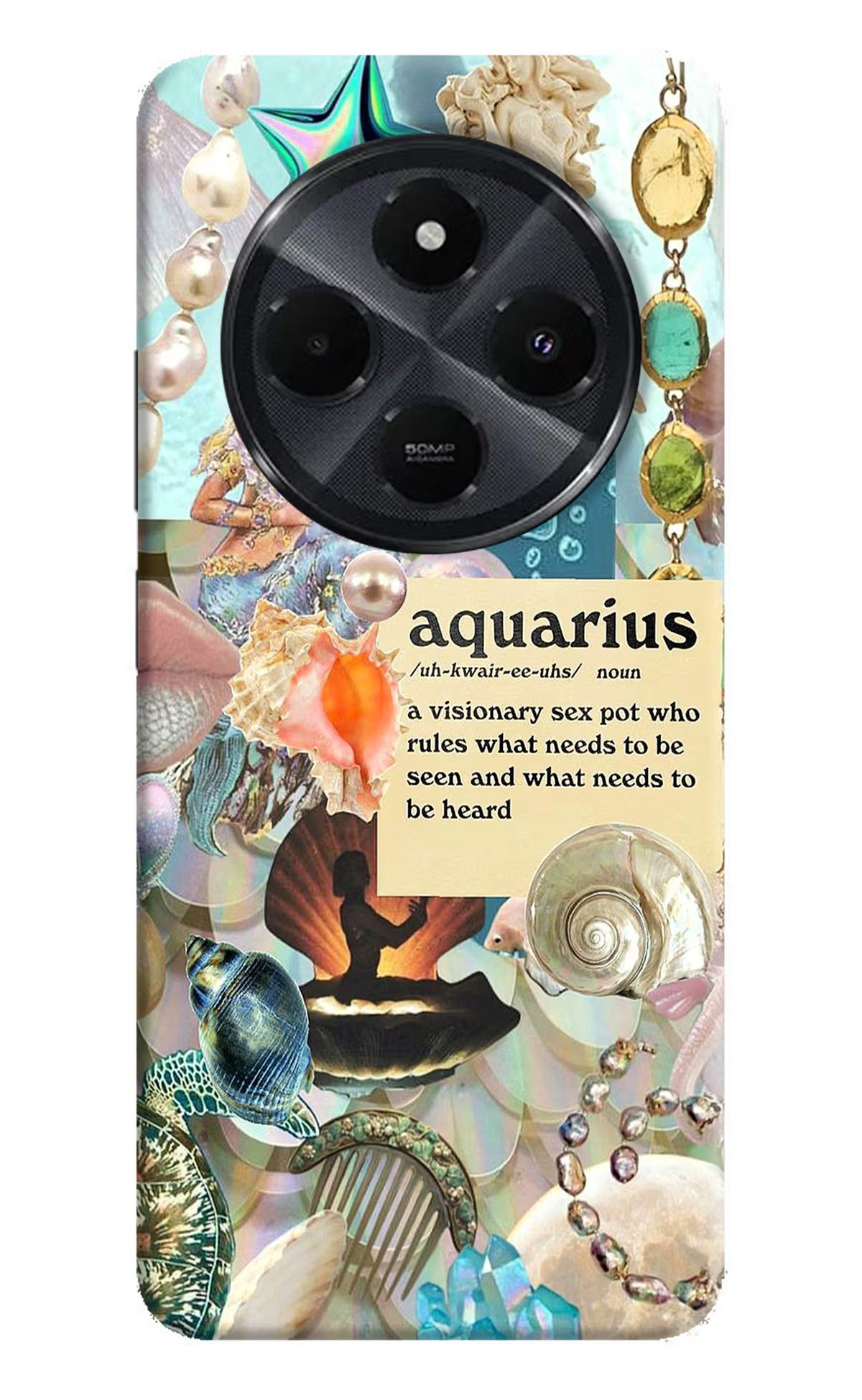 Aquarius Zodiac Redmi 14C 5G Hard Case Back Cover by Casekaro