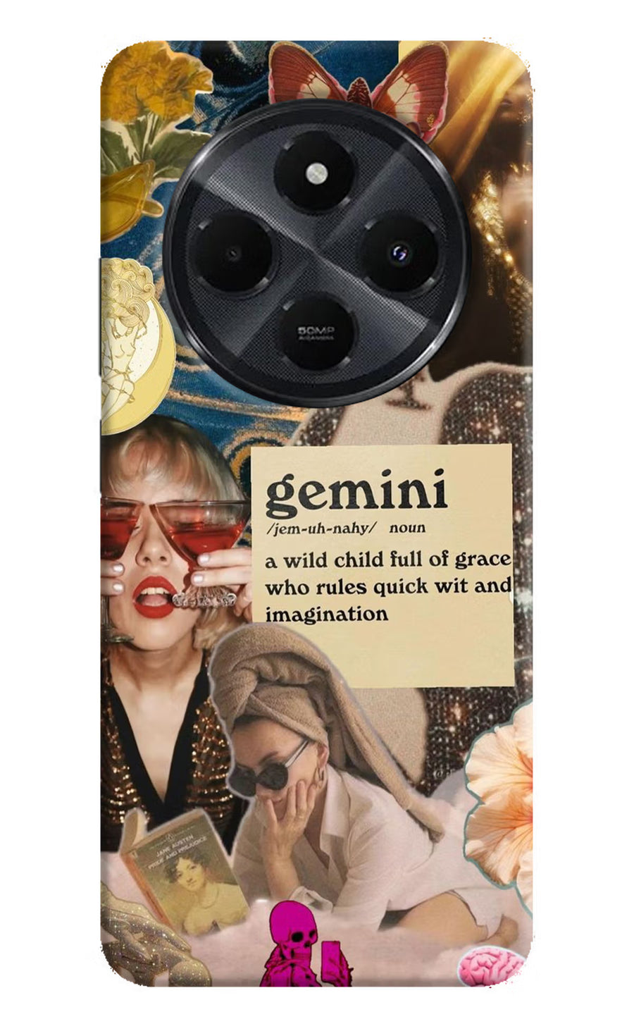 Gemini Zodiac Redmi 14C 5G Back Cover, Hard case