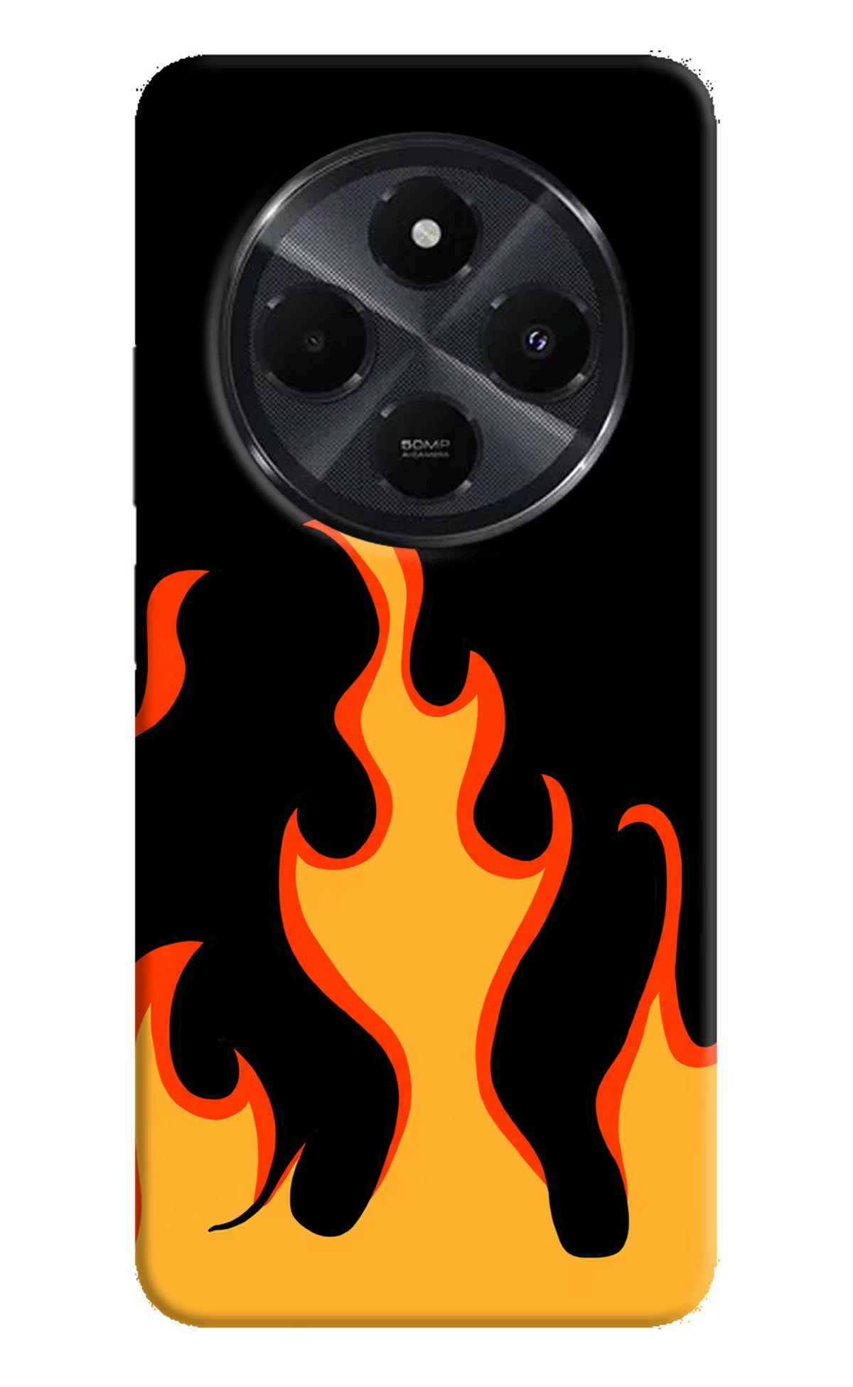 Fired Up – Black Redmi 14C 5G Hard Case Back Cover by Casekaro