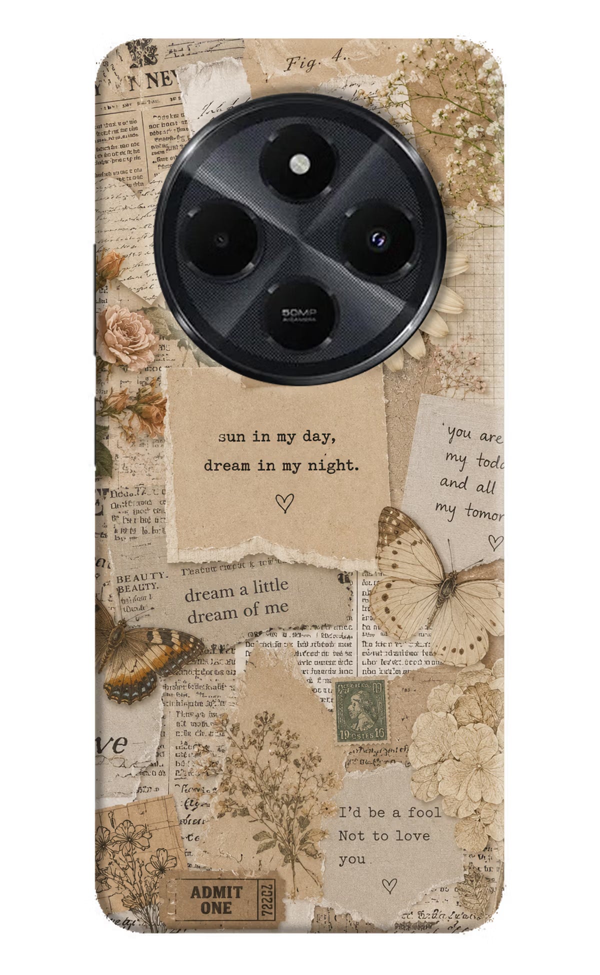 Vintage case Redmi 14C 5G Back Cover