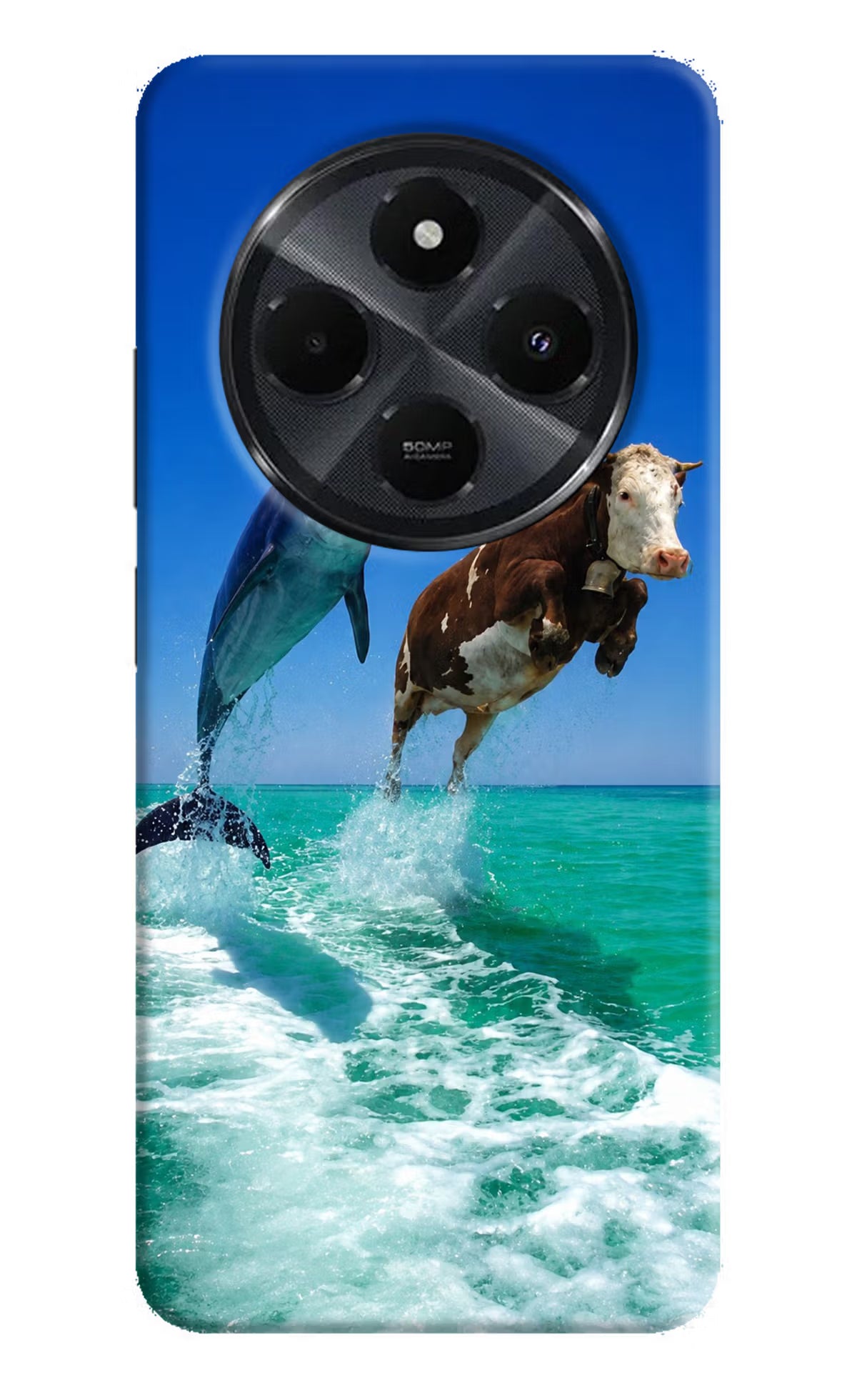Dolphin vs Cow Redmi 14C 5G Back Cover