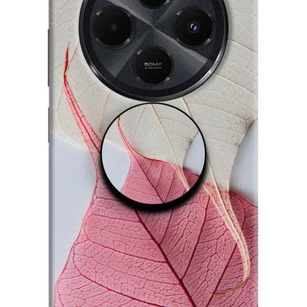 White Pink Leaf Redmi 14C 5G Pop Case by Casekaro