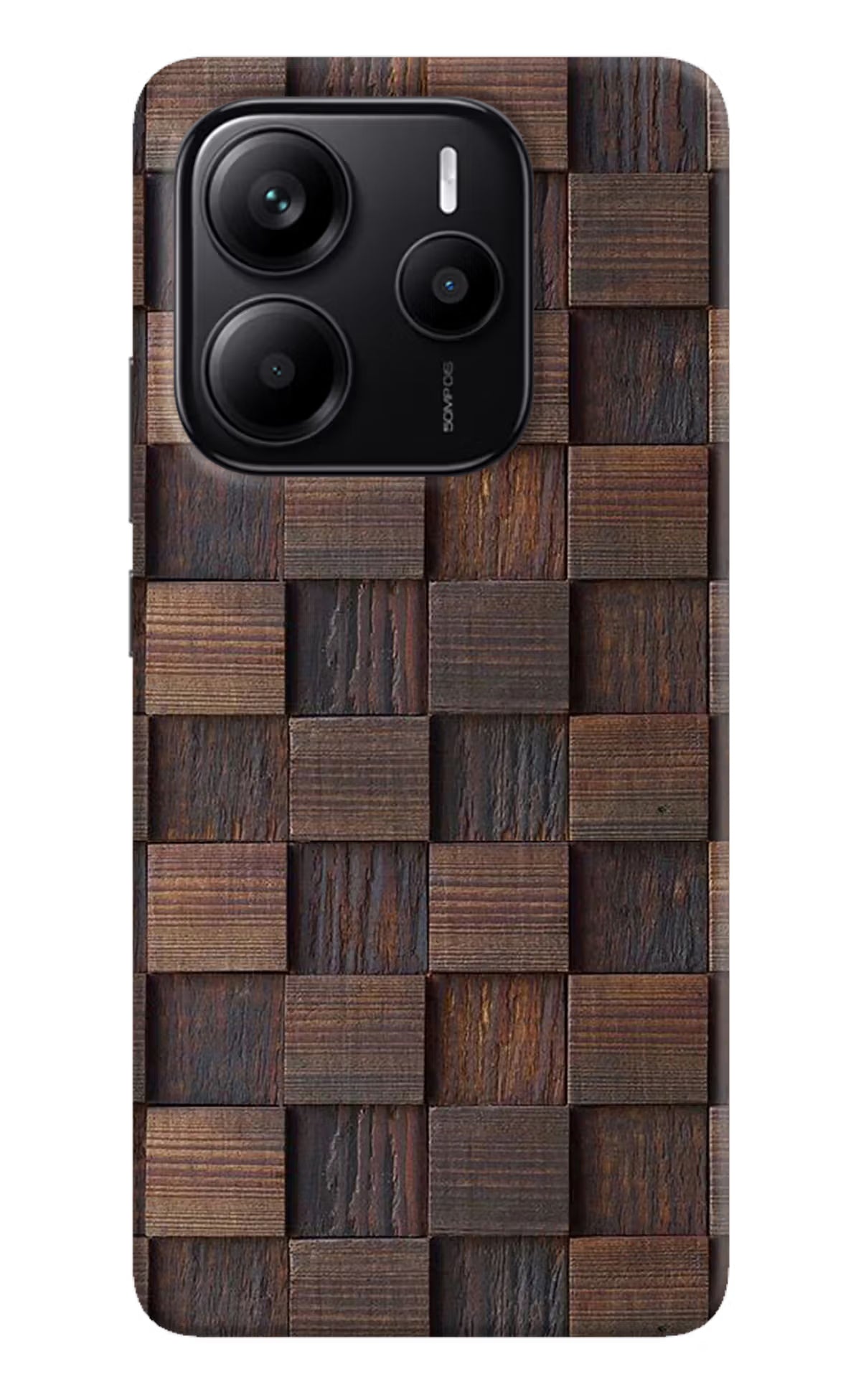 Wooden Cube Design Redmi Note 14 5G Hard Case Back Cover by Casekaro