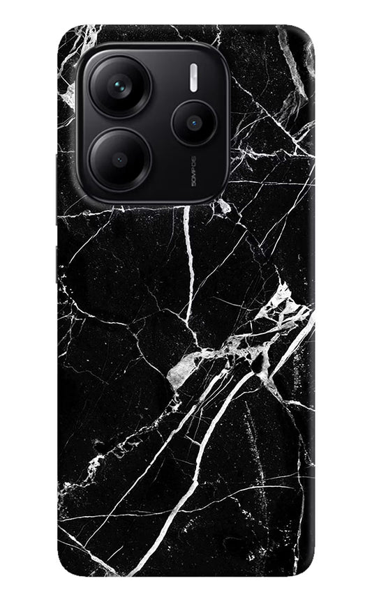 Black Marble Pattern Redmi Note 14 5G Hard Case Back Cover by Casekaro